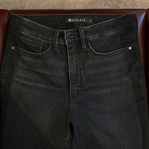 Black cropped flare Athleta jeans